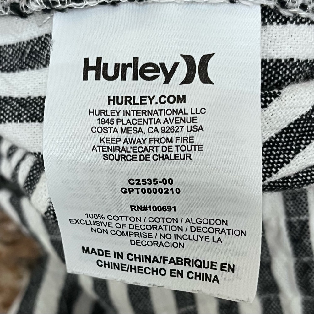 Hurley Venice Wide Leg Striped Pants Women’s L Nautical Preppy Coastal Beach - Picture 6 of 8
